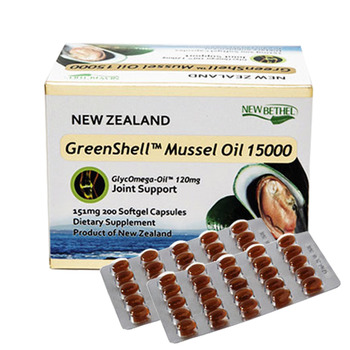 건강한미녀::뉴베델 뉴질랜드 초록입홍합 그린머슬오일 15000 200캡슐