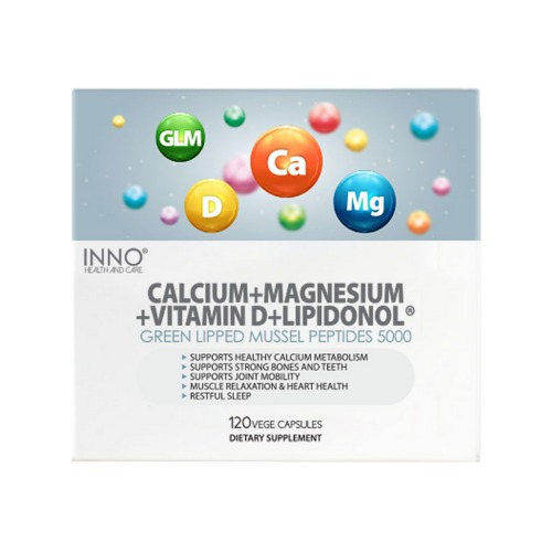 이노헬스 칼슘 마그네슘 비타민D 칼마디 초록입홍합 120캡슐